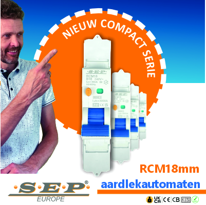 Nieuwe 18MM spanningsonafhankeleijke aardlekautomaten