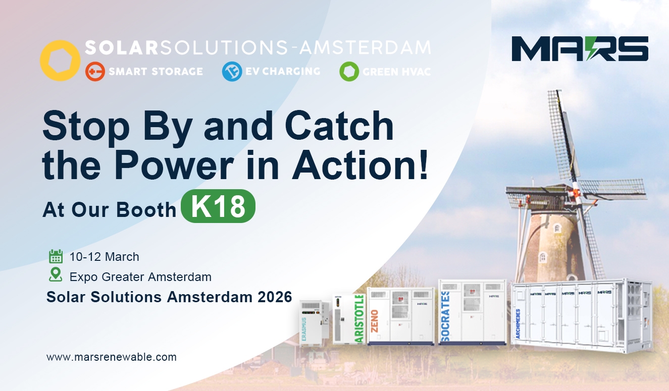 Ontmoet Mars Renewable op Solar Solutions Amsterdam 2026 | Stand K18