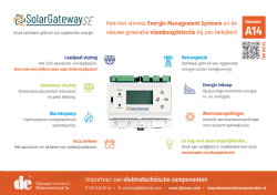 Het slimste Energie Management Systeem – de SolarGatewaySE