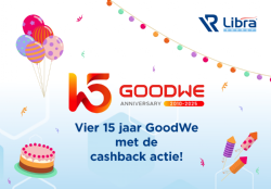 Vier 15 jaar GoodWe met cashback!
