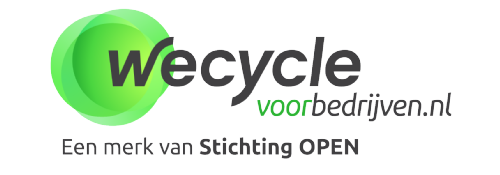 Logo Wecycle voor bedrijven, een merk van Stichting OPEN