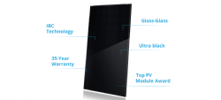 Een Splinternieuwe Ultra-Black Double-Glass IBC Module