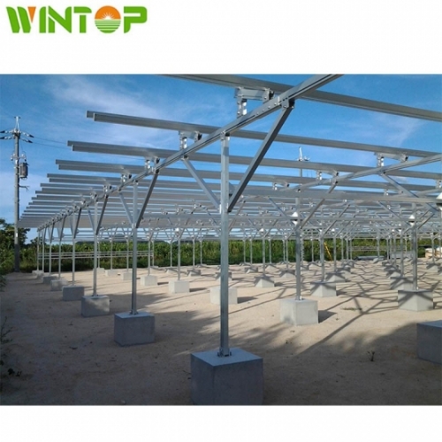 Concrete Foundation Solar Agriculture Greenhouse Mounting System