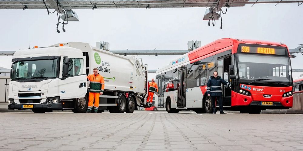 Arriva en Brabants Afval Team gaan stroom delen om netcongestie te voorkomen