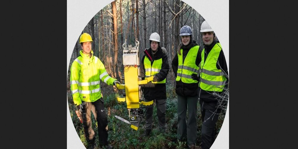 Mobiele energieopslag helpt drones met bomen omhakken