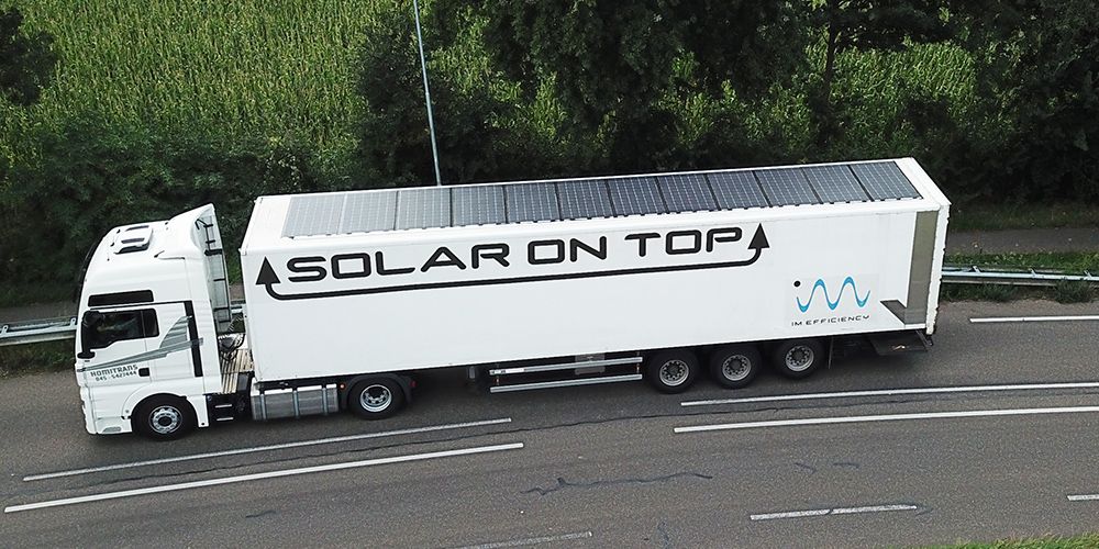 "Over tien jaar zijn zonnepanelen op vrachtwagens normaal"