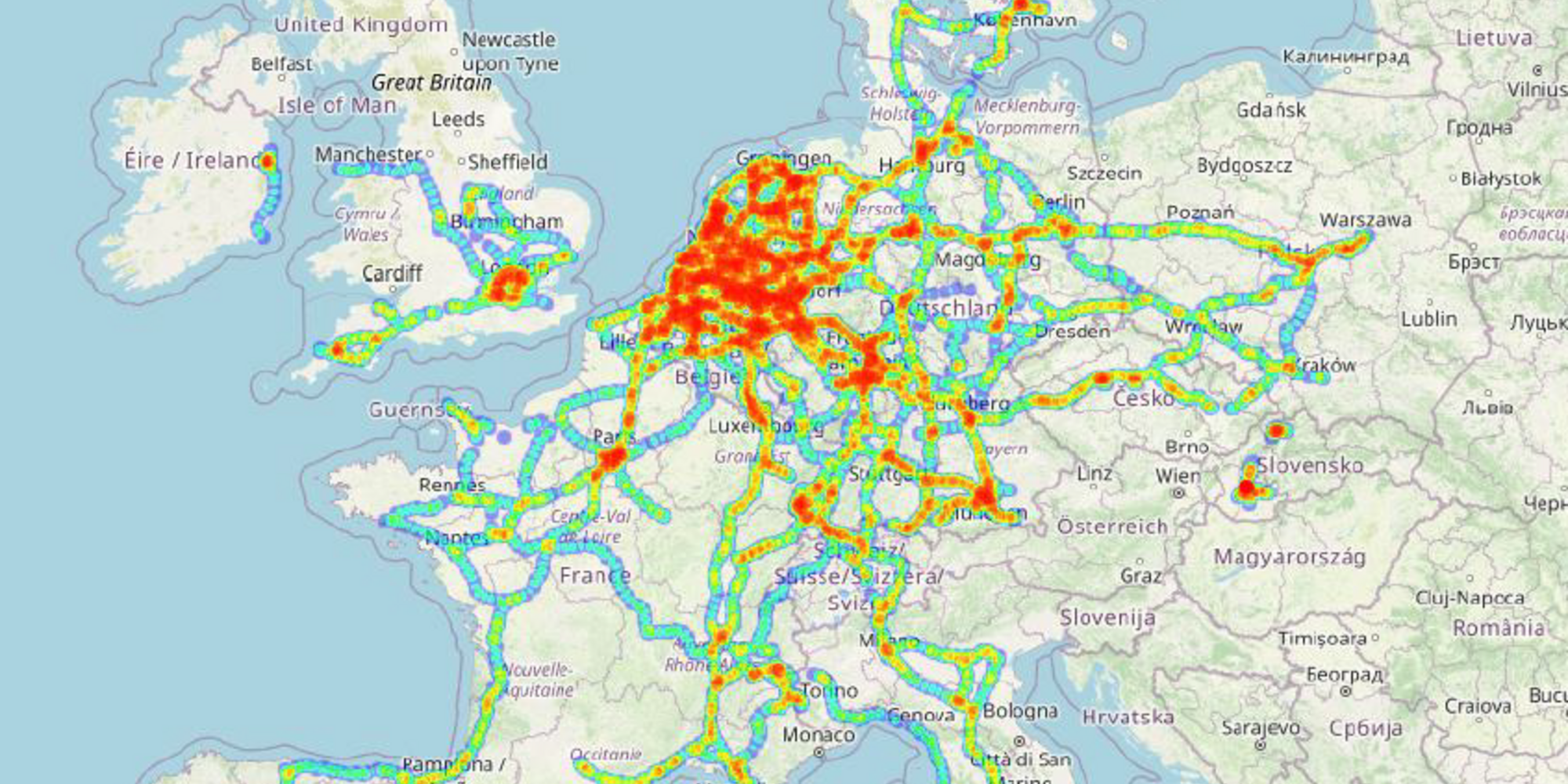 Solar Moves landkaart
