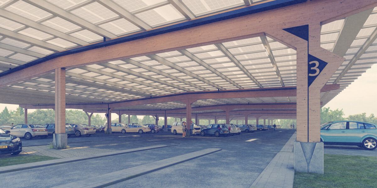 Achmea bouwt grootste circulaire zonnecarport ter wereld in Apeldoorn
